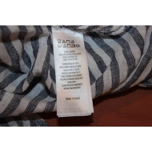 JOIE Womens Striped Linen Sleeveless Maxi Dress With Tie Back Detail Size M - Picture 5 of 9